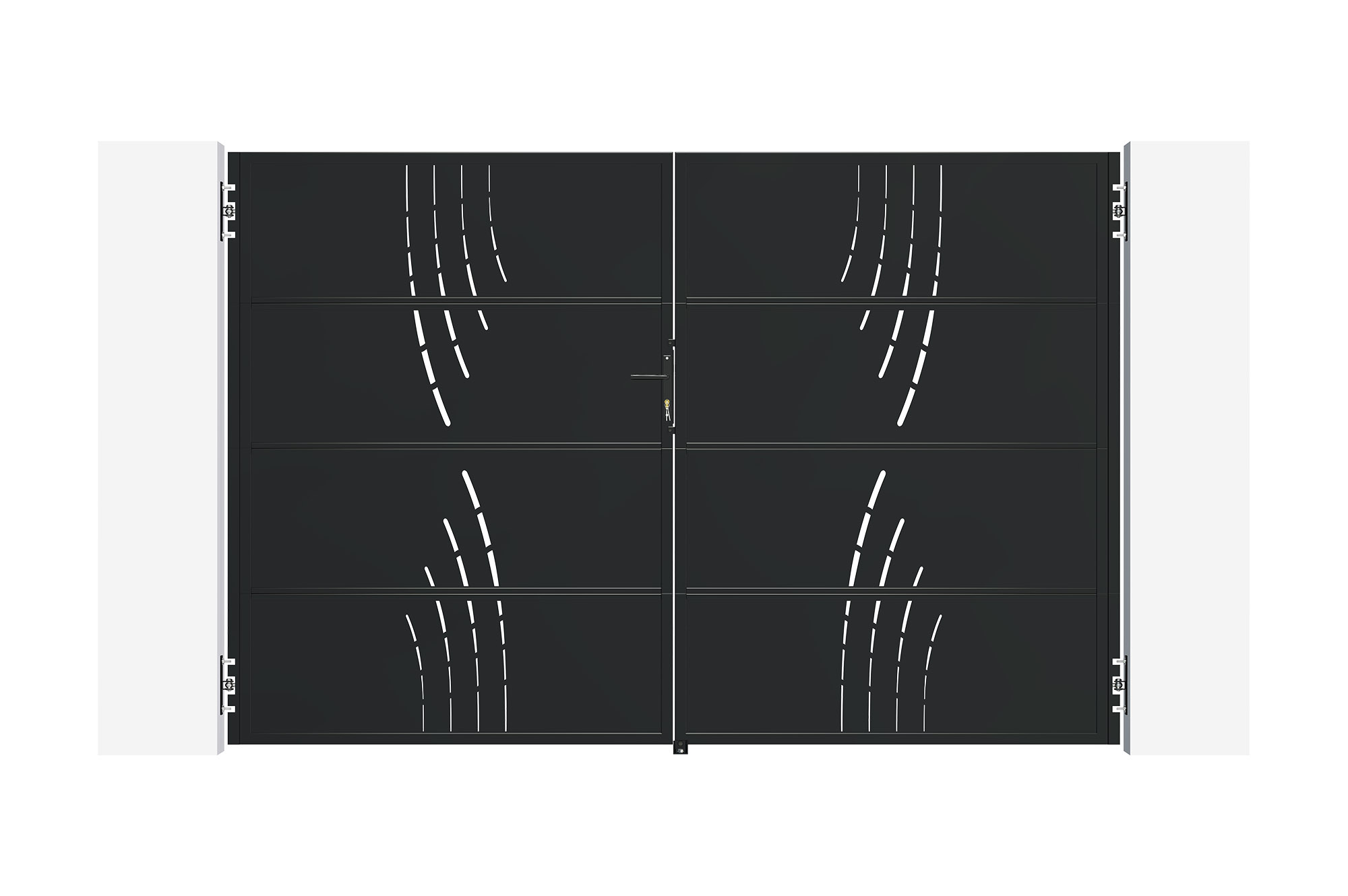 3 m matinės juodos spalvos plieniniai vartai NALI VELETA A.200 cm 2