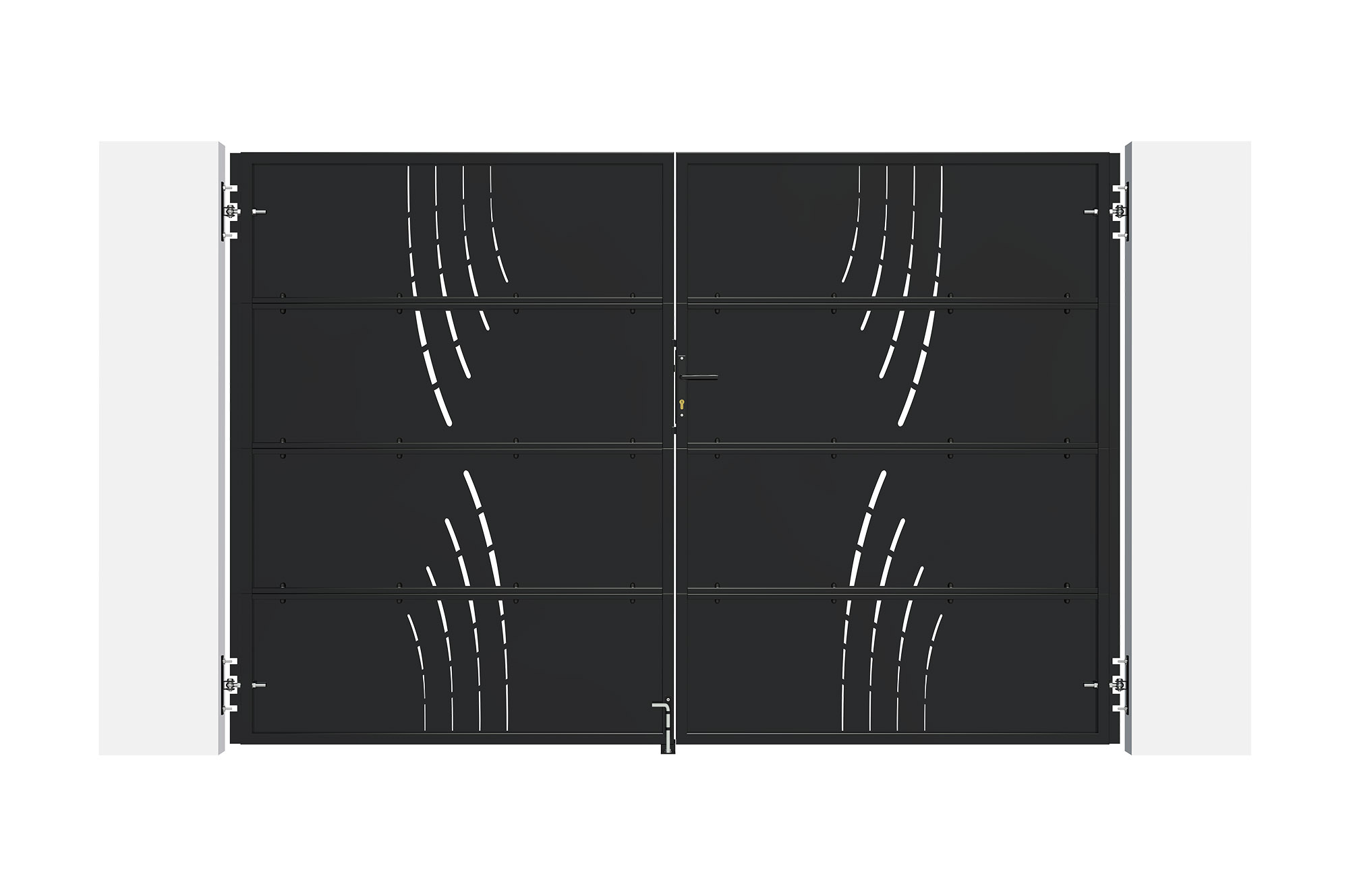 Matēti melni tērauda vārti 3,5 m NALI VELETA A.120 cm 3