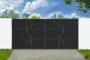 Matte black steel gate 3.5m NALI VELETA H.180cm main_image thumbnail