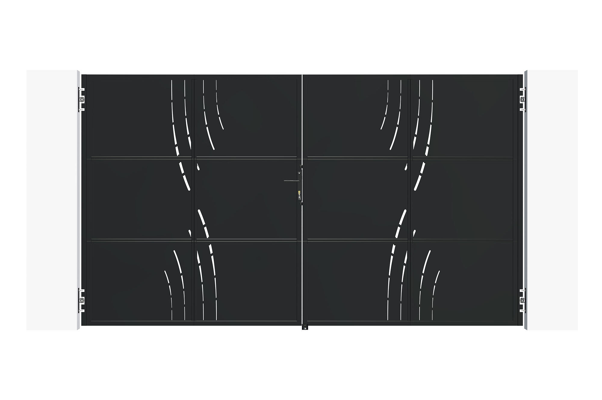 Matiniai juodi plieniniai vartai 3,5 m NALI VELETA aukštis 200 cm 2