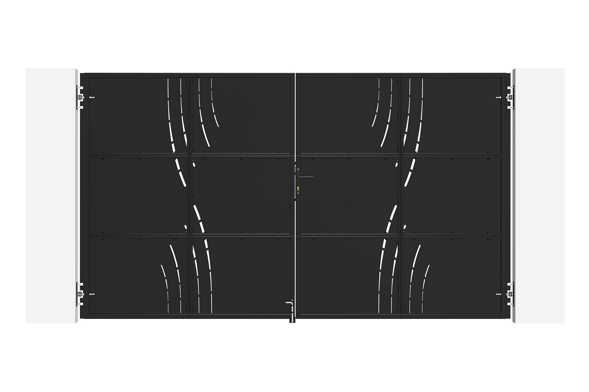 Matiniai juodi plieniniai vartai 3,5 m NALI VELETA aukštis 200 cm 3