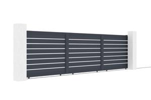 Brama przesuwna Vogel 6m wys. 160cm szare aluminium 2