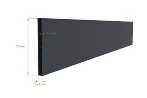 Brama przesuwna Vogel 6m wys. 160cm szare aluminium 12