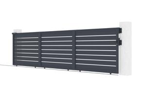 Brama przesuwna Vogel 6m wys. 160cm szare aluminium 15