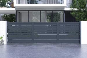 Brama przesuwna Vogel 6m wys. 160cm szare aluminium 5