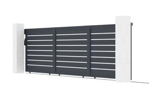 Brama przesuwna Vogel 6m wys. 160cm szare aluminium 3