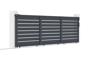 Portail coulissant 6m vogel H.160cm aluminium gris + Portillon Vogel H.160 gris thumbnail 14