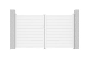 Portail battant 3m EIGER H.180cm aluminium blanc 5