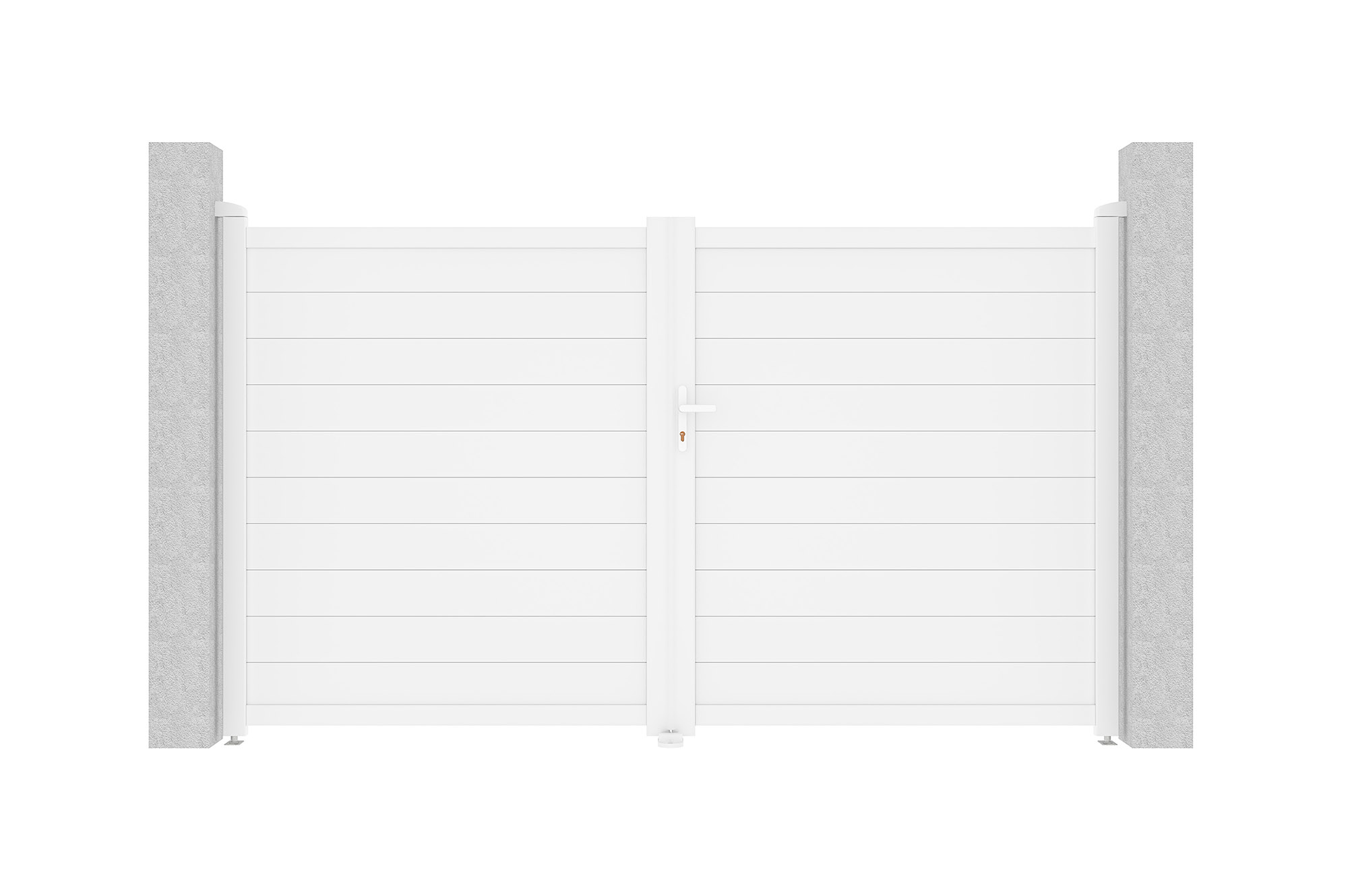 Brama skrzydłowa aluminiowa EIGER 3m wys. 180cm biała 1