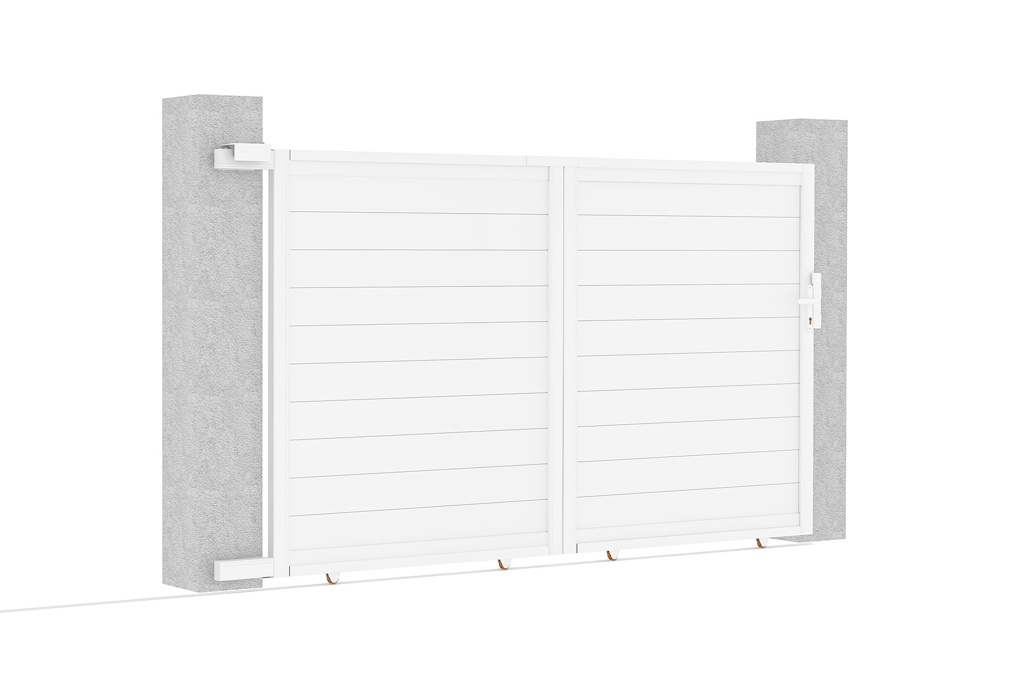 EIGER 3 m Schiebetor, 180 cm hoch, weißes Aluminium 7