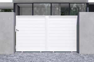 Portail coulissant 3m EIGER H.180cm aluminium blanc 5
