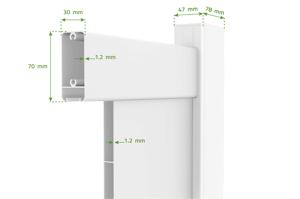 Portail coulissant 3m EIGER H.180cm aluminium blanc 11