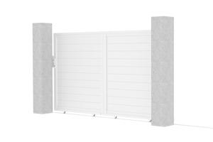 Portail coulissant 3m EIGER H.180cm aluminium blanc 2