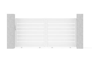 3m VOGEL bīdāmie vārti, 140 cm augsti, balts alumīnijs main image