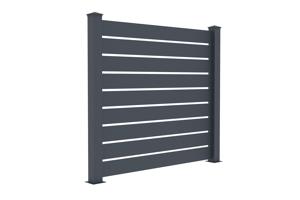 Aluminium Fence Open 1,9m VOGEL H. 170cm Grey 5