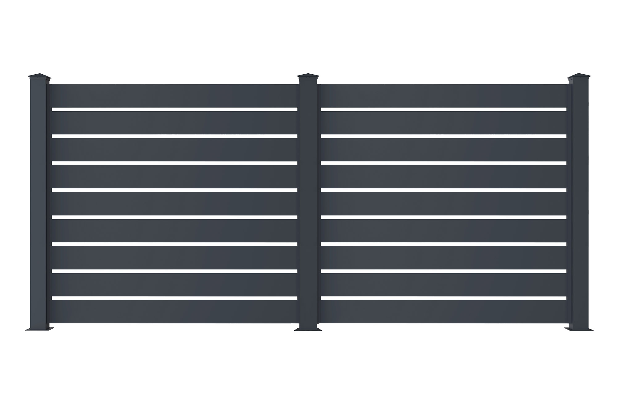 VOGEL 1,9 m H.170 cm grijs aluminium schuttingpaneel 3