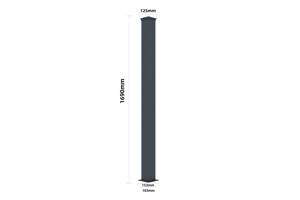 Aluminium Fence Open 1,9m VOGEL H. 170cm Grey 9