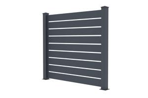 Aluminium Fence Open 1,9m VOGEL H. 170cm Grey 4