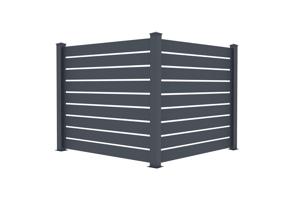 Aluminium Fence Open 1,9m VOGEL H. 170cm Grey 6
