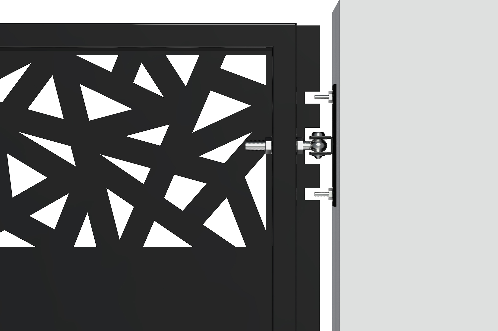 Stahltor 1 m NALI RUIVO H. 180 cm matt schwarz 6