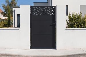 Oceľová brána 1m NALI RUIVO V.180cm matná čierna main image