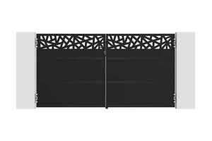 NALI RUIVO 3m Matte Black Steel Gate, 160cm High 2