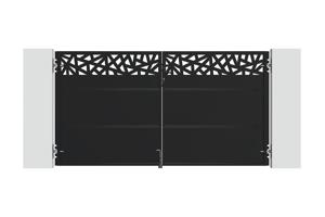 NALI RUIVO 3m Matte Black Steel Gate, 160cm High 3