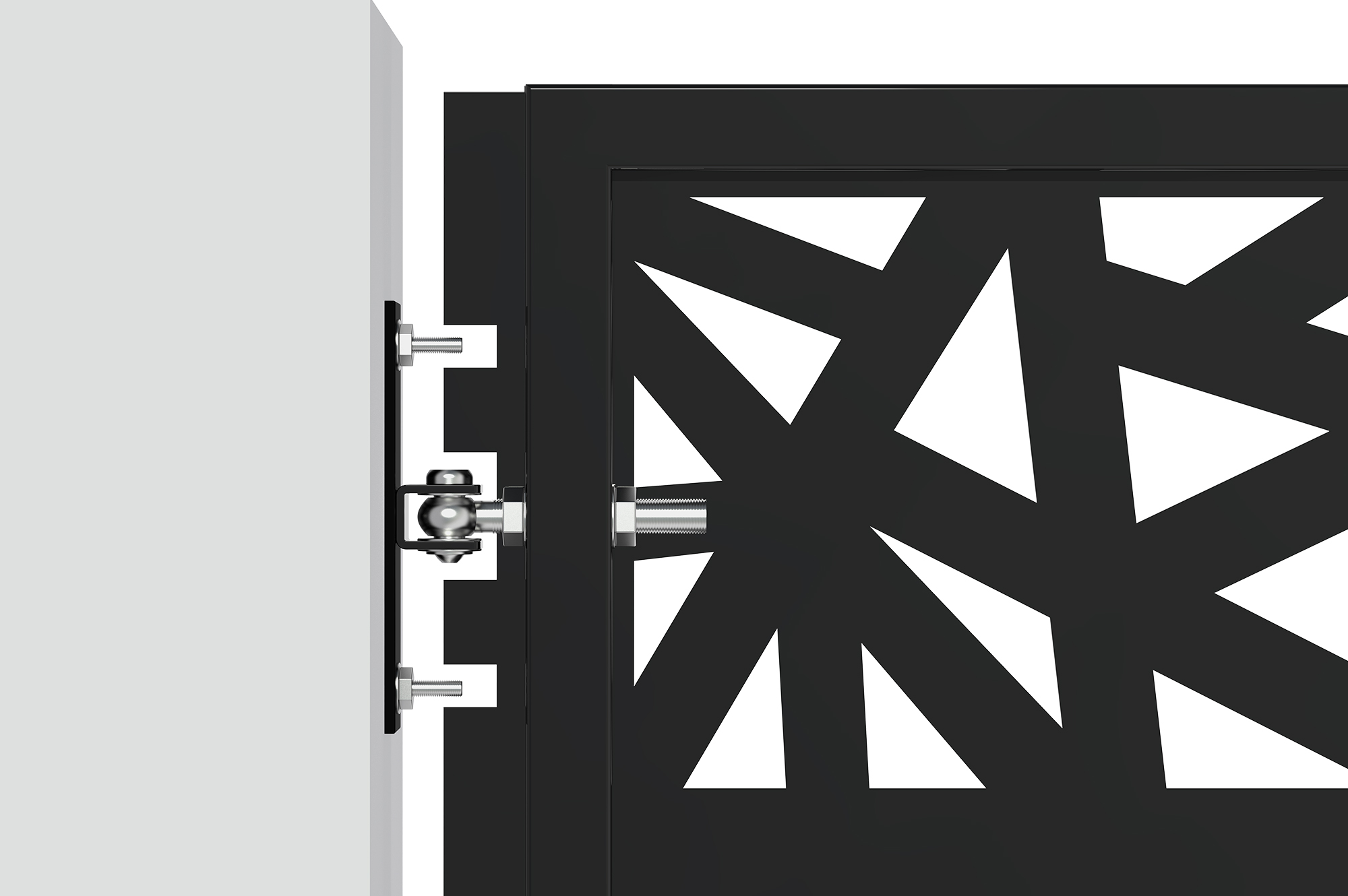 NALI RUIVO 3 m matinės juodos spalvos plieniniai vartai, 160 cm aukščio 5