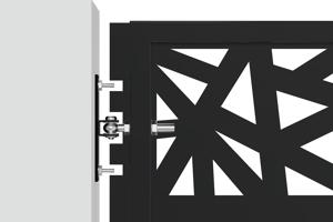 NALI RUIVO 3m Matte Black Steel Gate, 160cm High 5