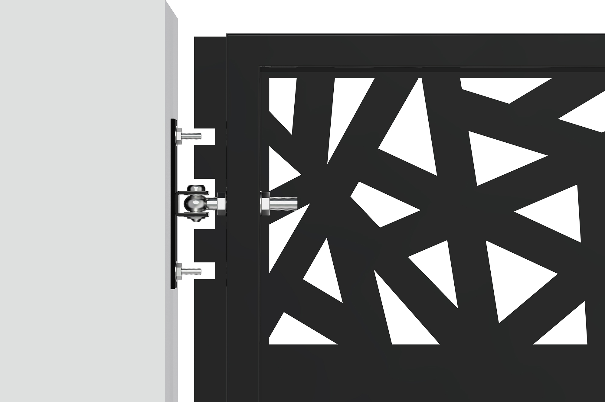 Ocelová branka NALI RUIVO, matná černá, 3 m, výška 180 cm 5