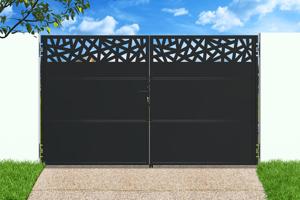 Portail acier noir mat 3m NALI RUIVO H.180cm 10