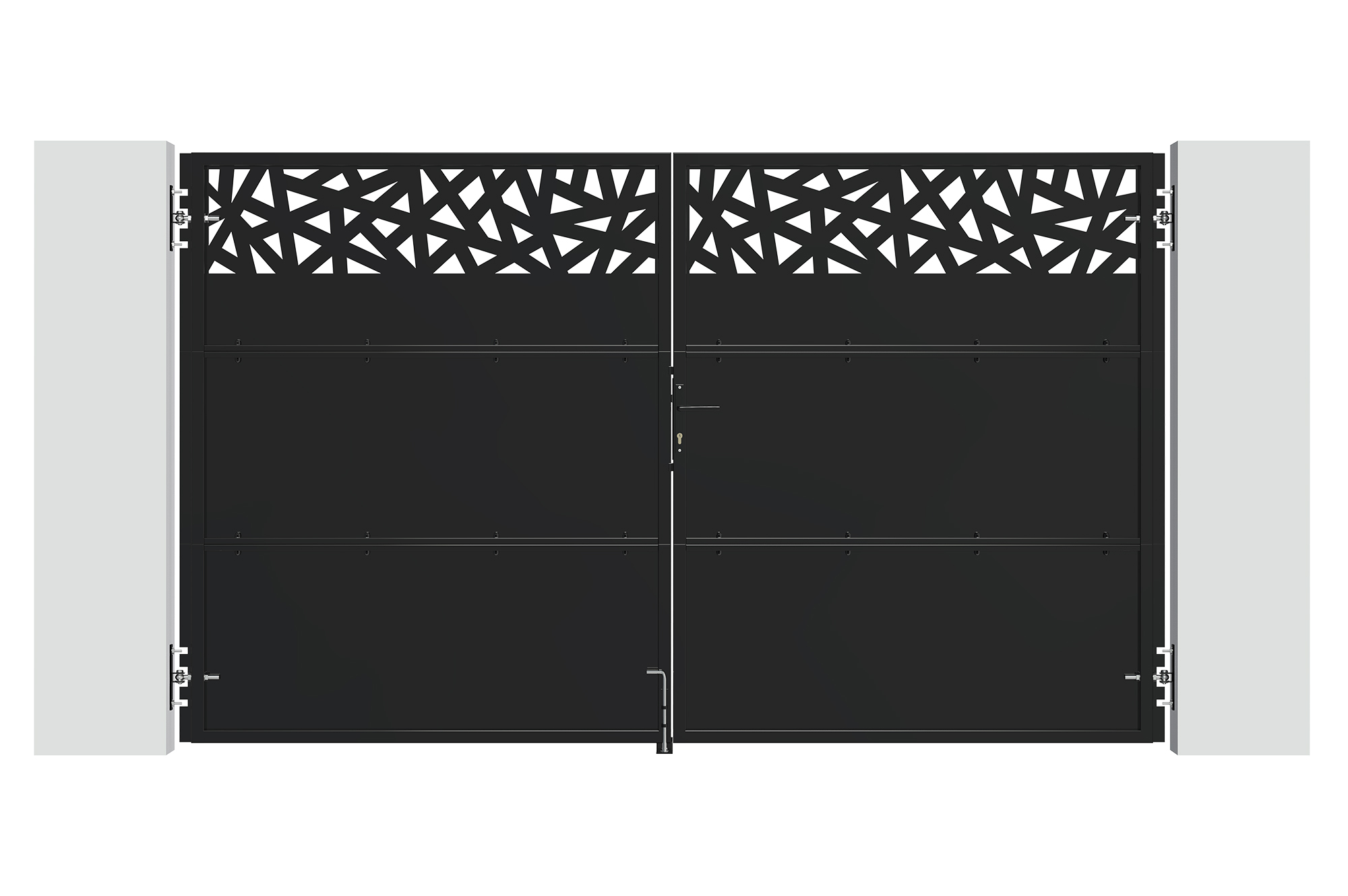 Ocelová branka NALI RUIVO, matná černá, 3 m, výška 180 cm 3