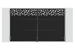 Portail acier noir mat 3m NALI RUIVO H.180cm 3