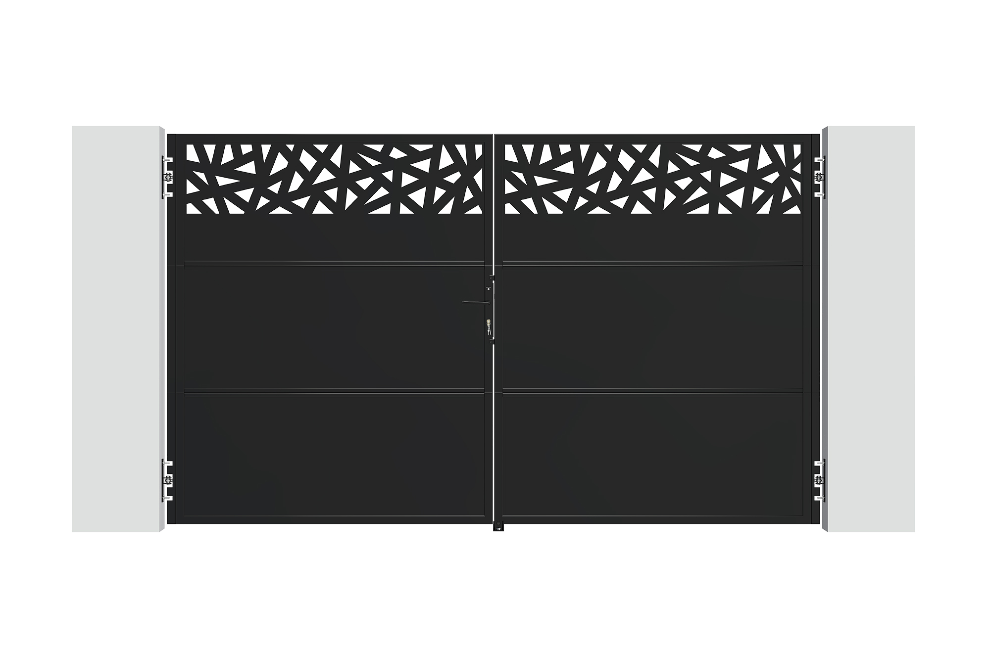 Ocelová branka NALI RUIVO, matná černá, 3 m, výška 180 cm 2