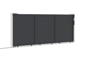 EIGER Συρόμενη Πόρτα 4,5μ, Ύψος 160cm, Γκρι Αλουμίνιο 10