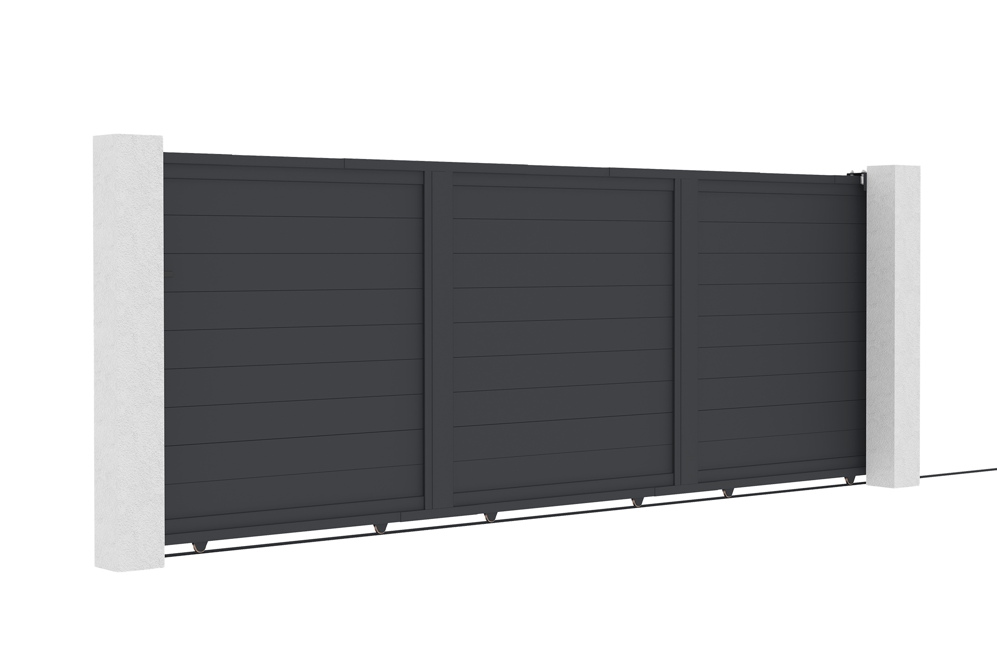 Cancello scorrevole EIGER 4,5 m, altezza 160 cm, alluminio grigio 4