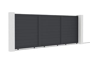 EIGER Συρόμενη Πόρτα 4,5μ, Ύψος 160cm, Γκρι Αλουμίνιο 4