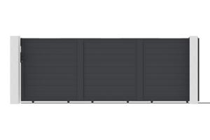 EIGER Συρόμενη Πόρτα 4,5μ, Ύψος 160cm, Γκρι Αλουμίνιο 2