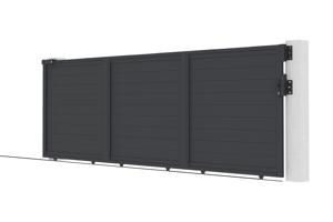 EIGER Συρόμενη Πόρτα 4,5μ, Ύψος 160cm, Γκρι Αλουμίνιο 9