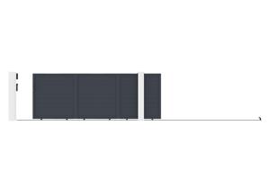 EIGER Συρόμενη Πόρτα 4,5μ, Ύψος 160cm, Γκρι Αλουμίνιο 5