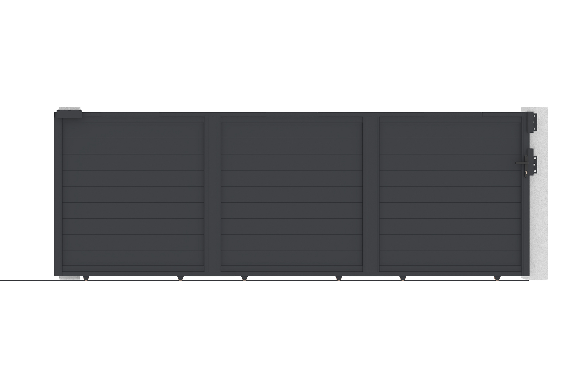 Cancello scorrevole EIGER 4,5 m, altezza 160 cm, alluminio grigio 8