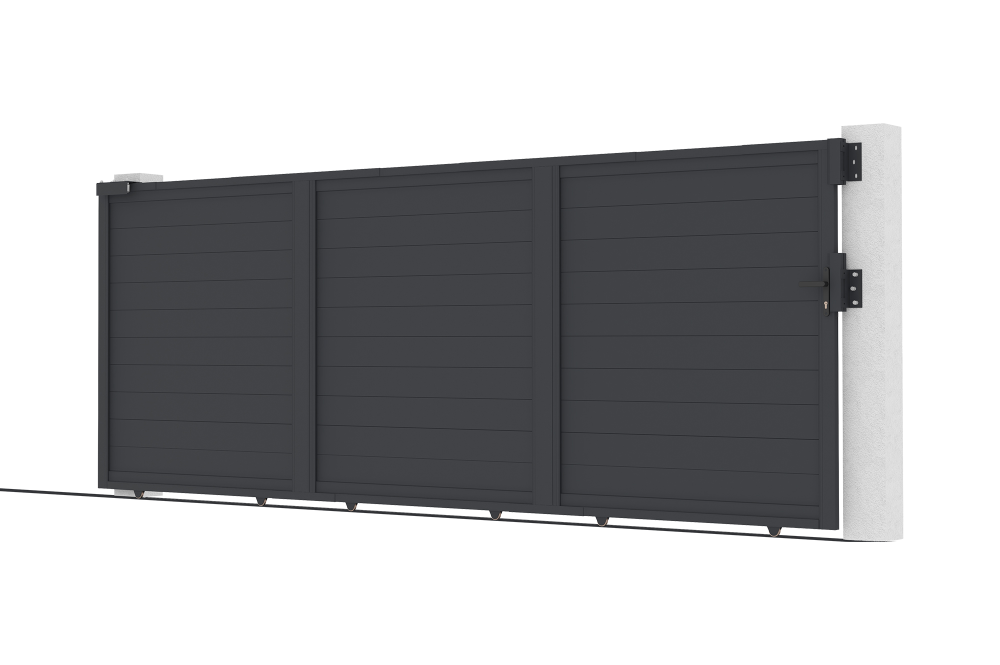 Cancello scorrevole EIGER 4,5 m, altezza 180 cm, alluminio grigio 8