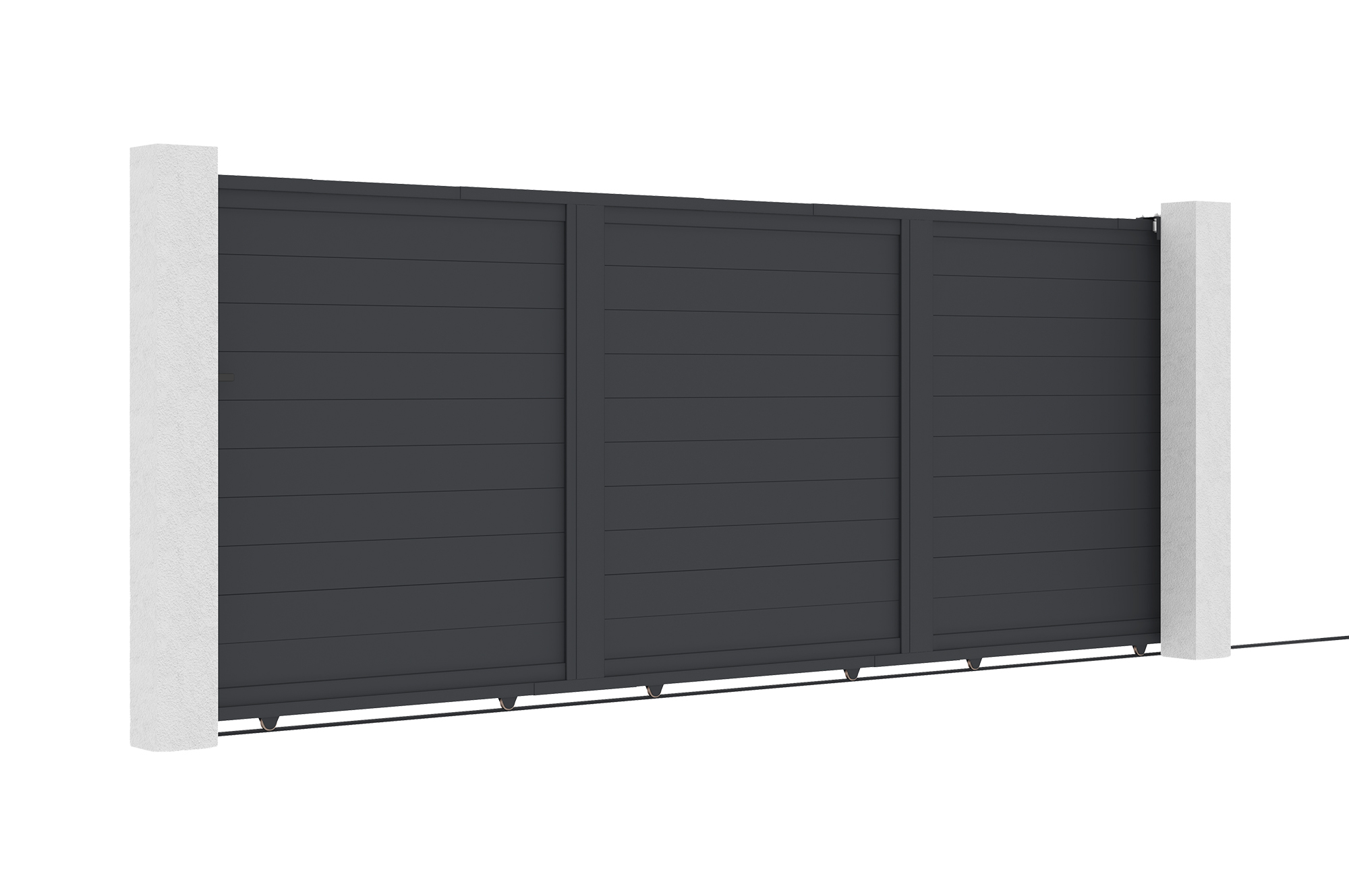 Cancello scorrevole EIGER 4,5 m, altezza 180 cm, alluminio grigio 4