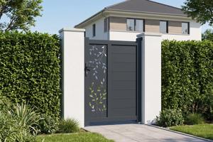 Tor 1m FOLYA H.140cm graues Aluminium 7