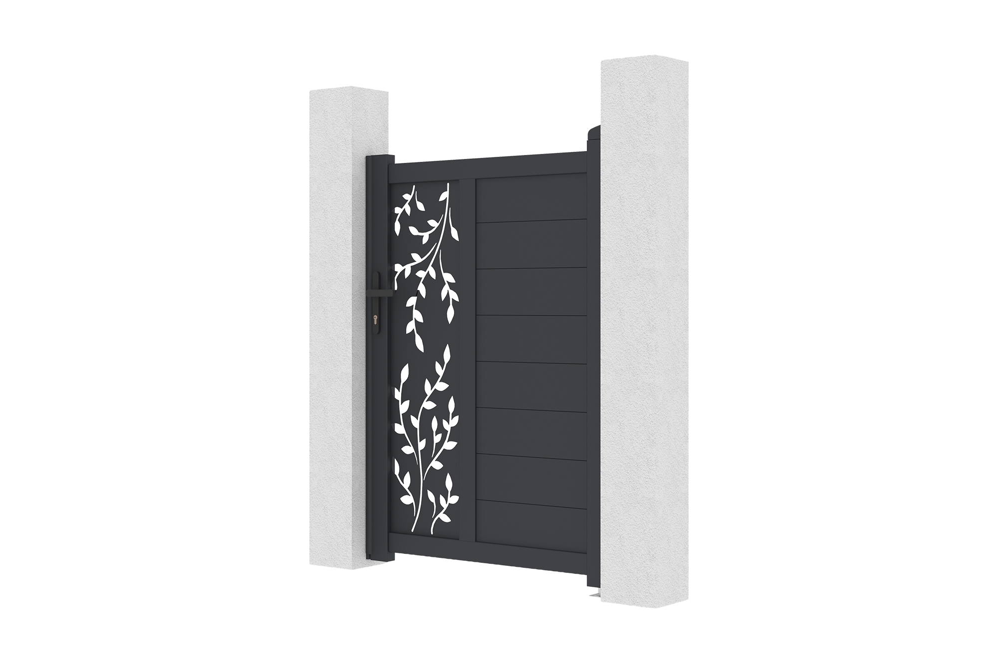 Brama 1m FOLYA wys. 140cm szara aluminiowa 4