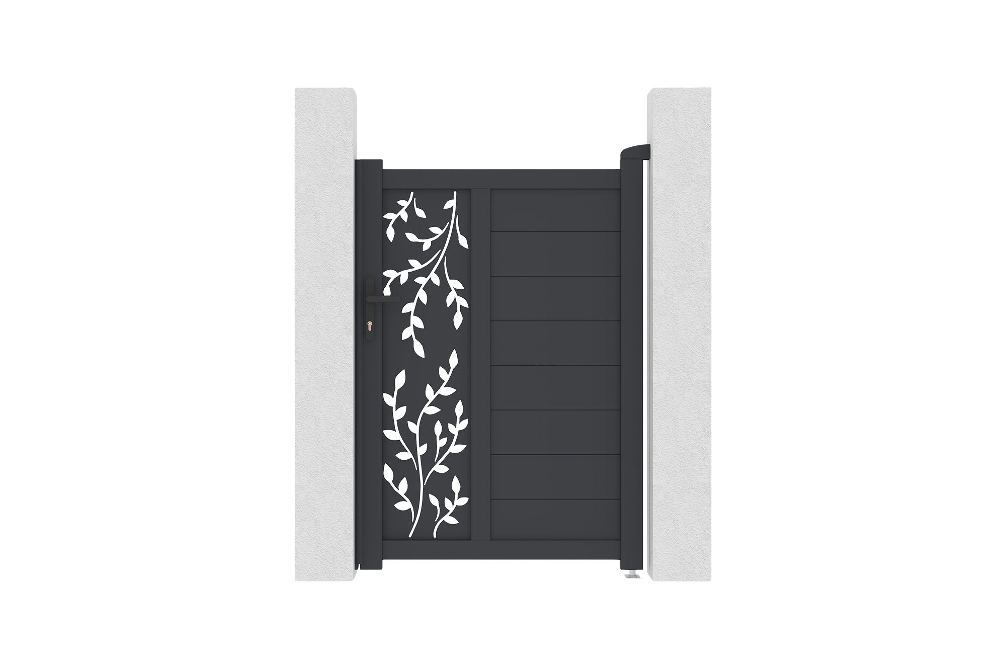 Tor 1m FOLYA H.140cm graues Aluminium 2