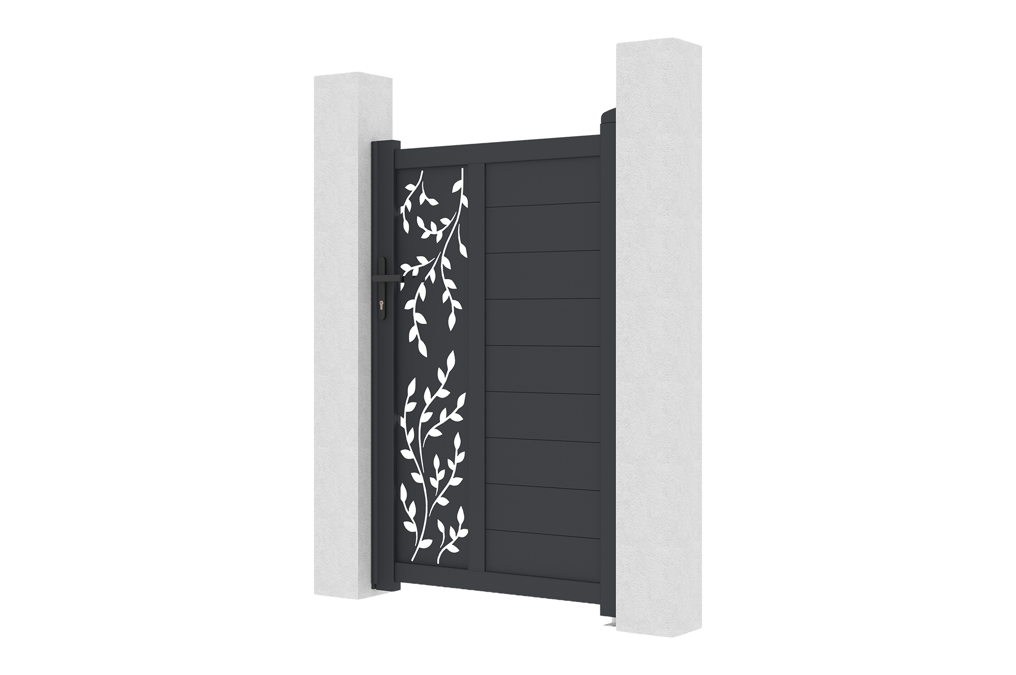 Puerta 1m FOLYA H.160cm aluminio gris 4