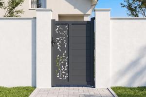 Tor 1m FOLYA H.160cm graues Aluminium main image