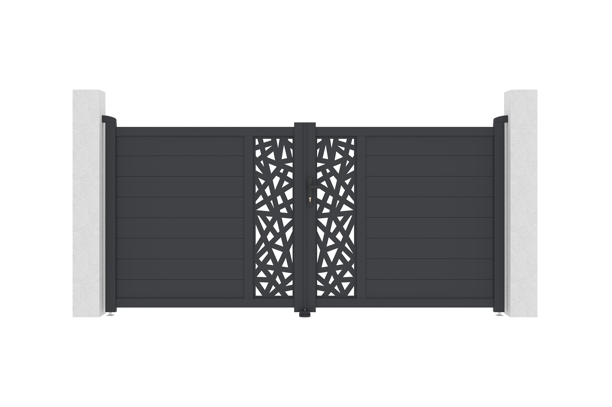 Poartă batantă 3m RUIVO H.140cm aluminiu gri 1