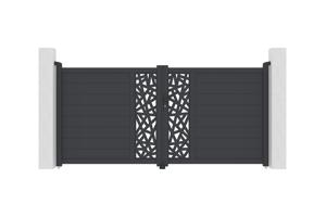 Veramie vārti 3m RUIVO augstums 140cm pelēks alumīnijs main image